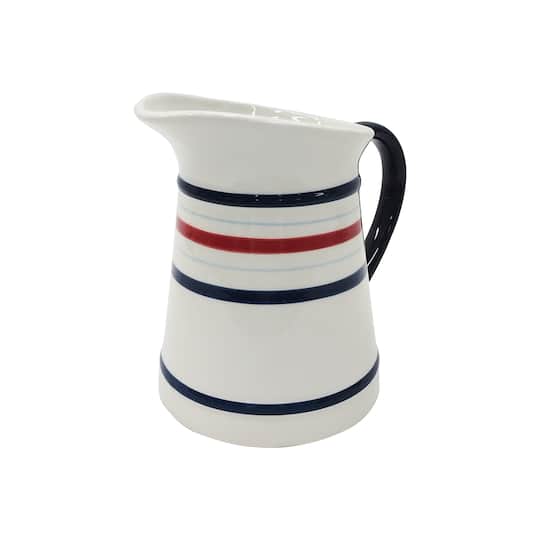 37oz. Blue & Red Stripe Pitcher by Celebrate It™